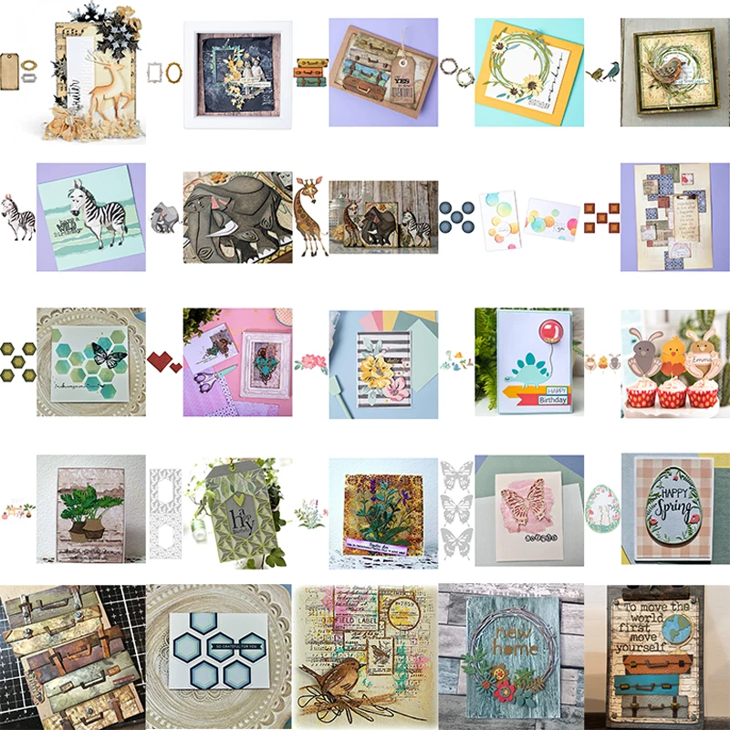Metal Cutting Dies Set Animals Elephant Zebra Giraffe Retro Suitcase Circle Square Hexagon Frame DIY Album Craft Card #8
Metal Cutting Dies Set Animals Elephant Zebra Giraffe Retro Suitcase Circle Square Hexagon Frame DIY Album Craft Card #8