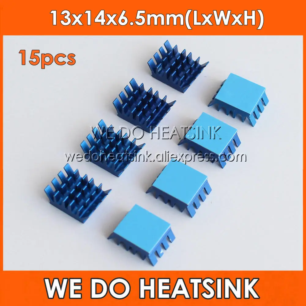 WE DO HEATSINK 15pcs Aluminum Spiky Blue 13x14x6.5mm Cooling Cooler Heatsink With Blue Thermally Double Sided Pad Applied
WE DO HEATSINK 15pcs Aluminum Spiky Blue 13x14x6.5mm Cooling Cooler Heatsink With Blue Thermally Double Sided Pad Applied