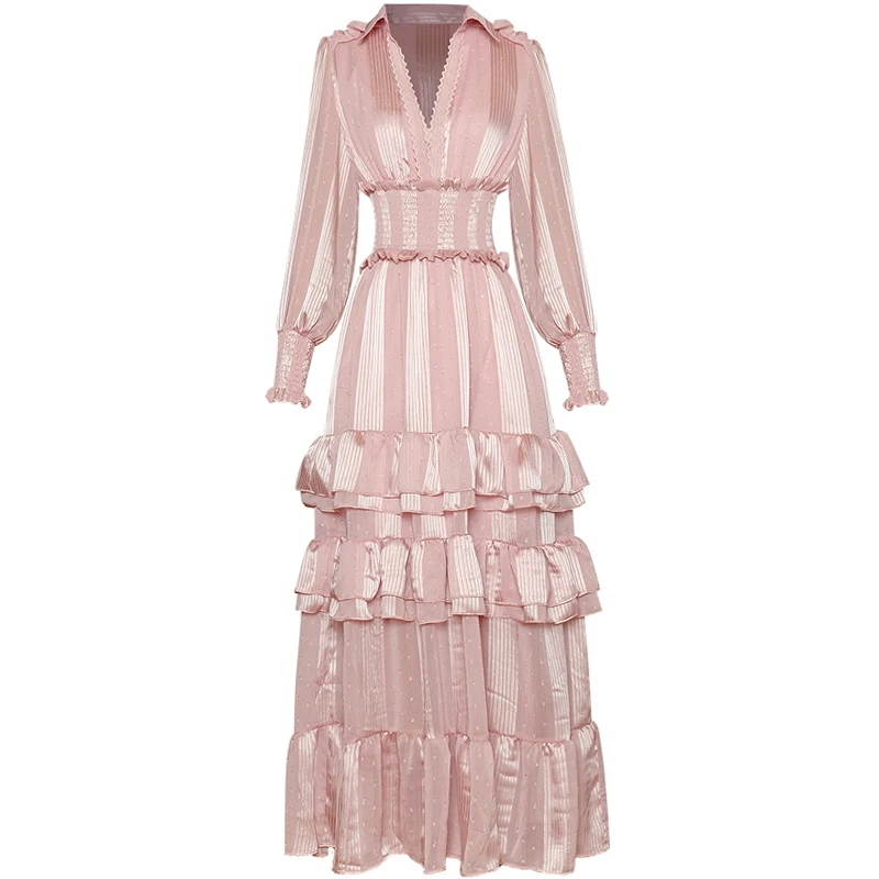 Long Dress Designer High Quality Spring Autumn New Women'S Vintage Chic Sexy Casual Fashion Elegant Party Cascading Ruffle Dress
Long Dress Designer High Quality Spring Autumn New Women'S Vintage Chic Sexy Casual Fashion Elegant Party Cascading Ruffle Dress