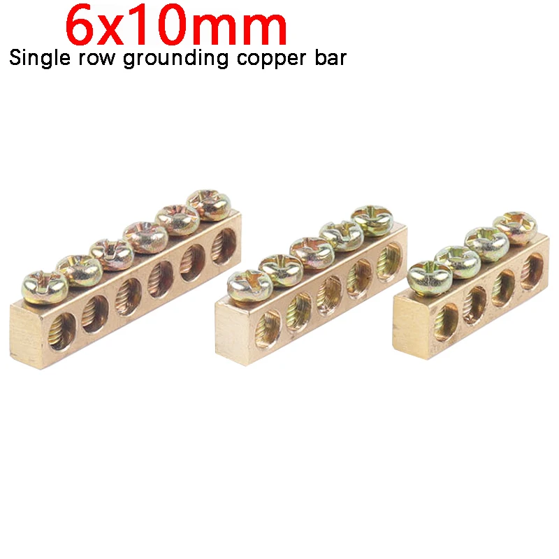 1pcs Copper terminal wiring distribution box grounding brass connection row zero bar 6X9
1pcs Copper terminal wiring distribution box grounding brass connection row zero bar 6X9