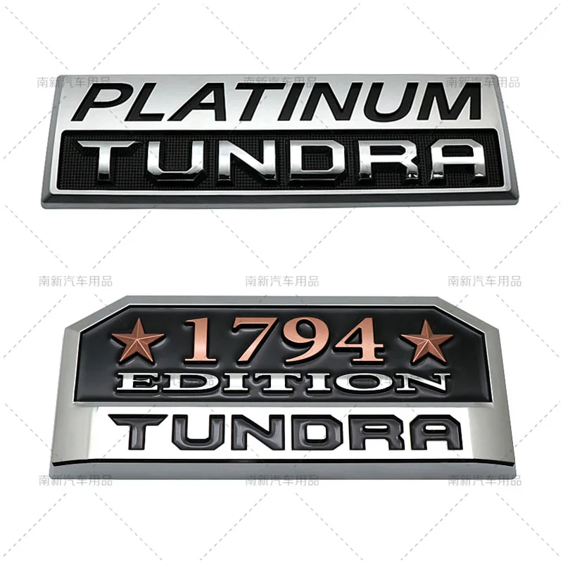 3D Aluminum Platinum Tundra Badge 1794 Edition Tundra Emblem Car Door Decals Fender Stickers For Tundra Car Styling Accessories
3D Aluminum Platinum Tundra Badge 1794 Edition Tundra Emblem Car Door Decals Fender Stickers For Tundra Car Styling Accessories