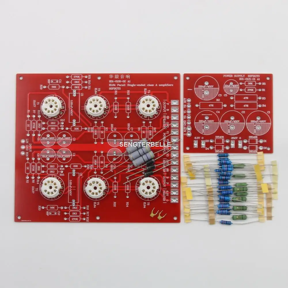 Hifi EL84 Parallel Single-Ended Class A Tube Amplifier Board Kit With PSU Board Kit
Hifi EL84 Parallel Single-Ended Class A Tube Amplifier Board Kit With PSU Board Kit