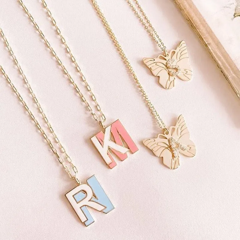 DUOYING Custom Double Layered Enamel Initial Necklace With Colorful Enamel Letters Stainless Steel Jewelry For Girl's Cute Gift
DUOYING Custom Double Layered Enamel Initial Necklace With Colorful Enamel Letters Stainless Steel Jewelry For Girl's Cute Gift