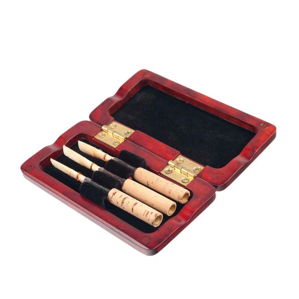 3PCS Oboe Reeds +Case Maple Storage Box For 3 PCS Black Color Musical Parts Accessories
3PCS Oboe Reeds +Case Maple Storage Box For 3 PCS Black Color Musical Parts Accessories