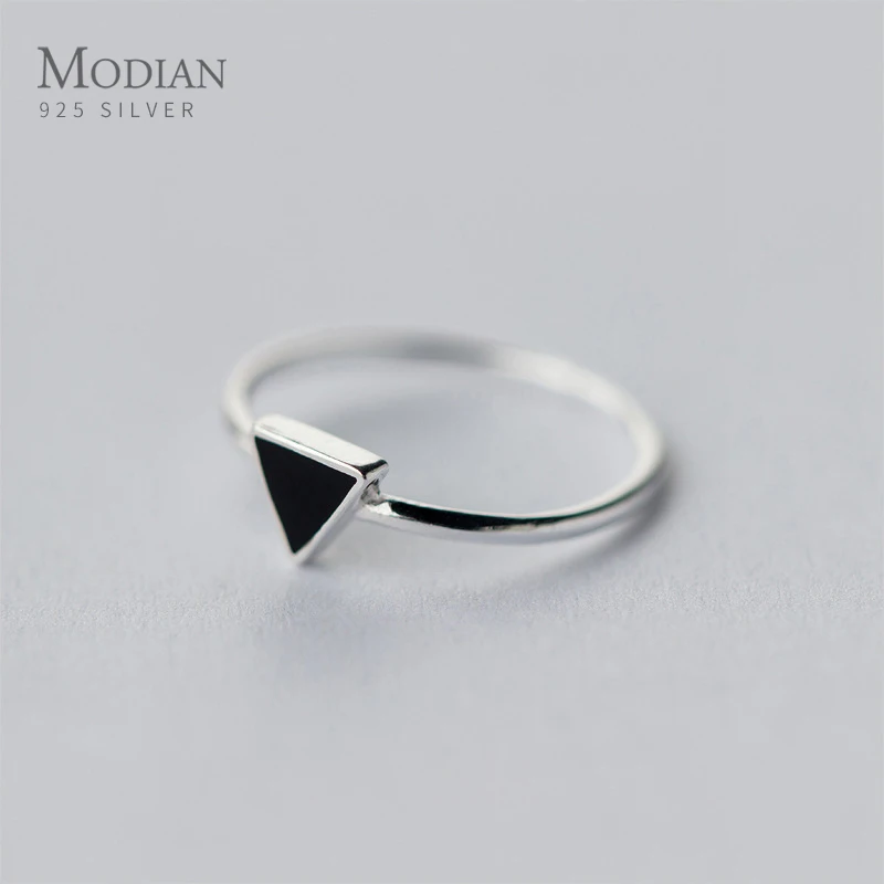 Modian Black Enamel Triangle Sterling Silver 925 Ring for Women Fashion Open Adjustable Geometric Ring Original Fine Jewelry
Modian Black Enamel Triangle Sterling Silver 925 Ring for Women Fashion Open Adjustable Geometric Ring Original Fine Jewelry