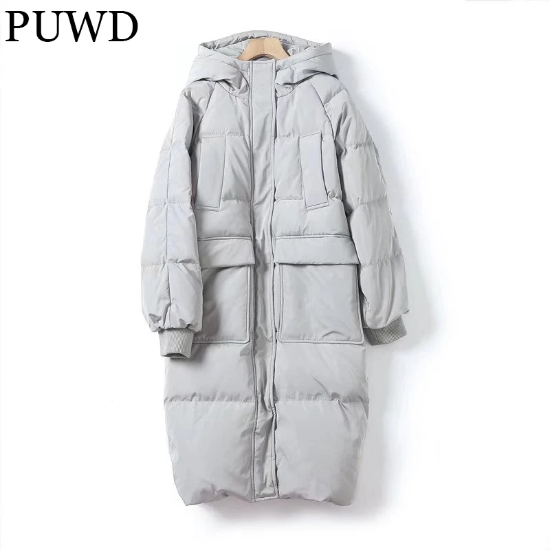 PUWD Loose Women Long Hooded Cotton Jacket 2021 Winter Casual Warm Down Coat Solid Color Parka Large Pocket Female Thick Outwear
PUWD Loose Women Long Hooded Cotton Jacket 2021 Winter Casual Warm Down Coat Solid Color Parka Large Pocket Female Thick Outwear