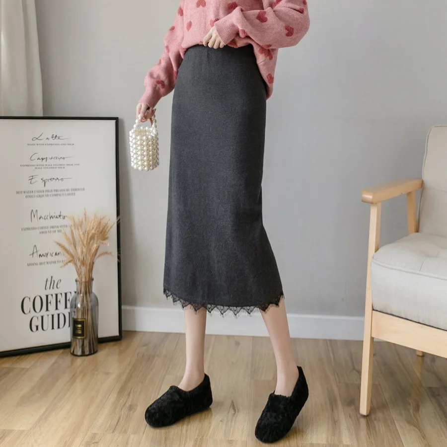 Sexy Skirt Women Autumn 2020 Korean High Waist Package Hip Skirt Split Lace Knitted Midi Skirt
Sexy Skirt Women Autumn 2020 Korean High Waist Package Hip Skirt Split Lace Knitted Midi Skirt