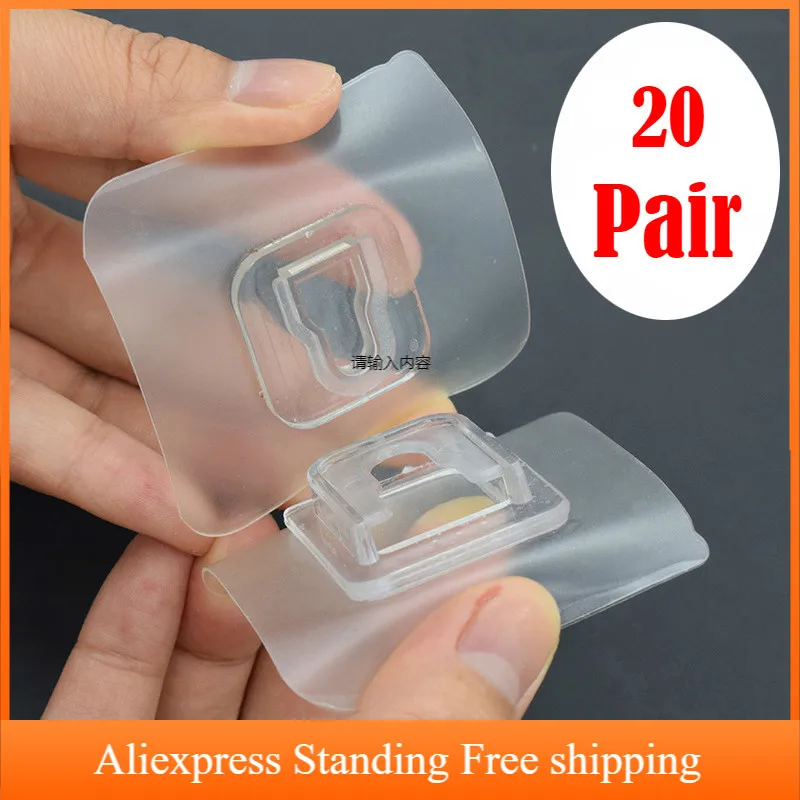 40/20Pcs Double-sided Adhesive Wall Hook Strong Seemless Cable Clamp Adhesive Hook Rack Bathroom Kitchen Towel Key Hanger
40/20Pcs Double-sided Adhesive Wall Hook Strong Seemless Cable Clamp Adhesive Hook Rack Bathroom Kitchen Towel Key Hanger