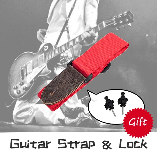 Guitar Strap & Lock Set W/ Adjustable Acoustic Leather End Bass Pins Parts Accessories
Guitar Strap & Lock Set W/ Adjustable Acoustic Leather End Bass Pins Parts Accessories