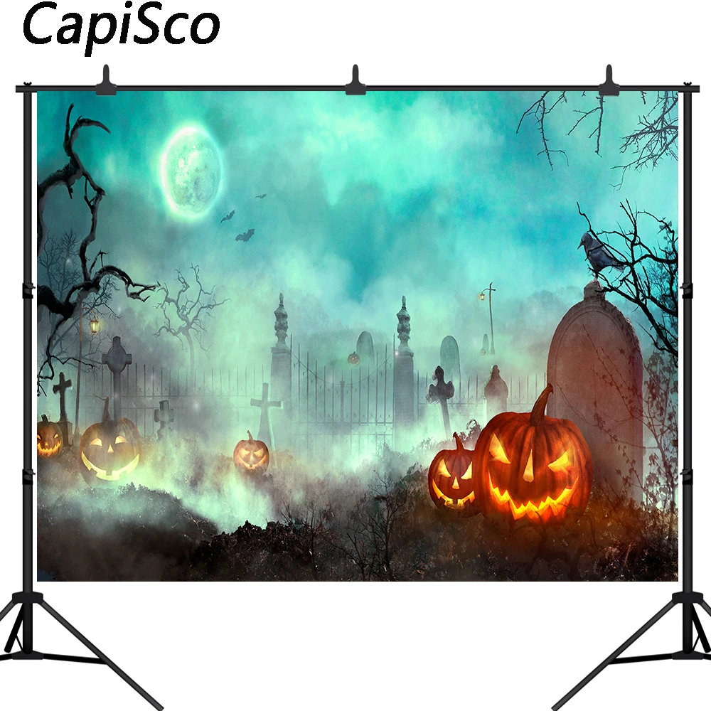 Capisco Хэллоуин фон для фотосъемки страшный кладбище надгробие летучая мышь тыква дети взрослые портреты фон фотостудия
Capisco Хэллоуин фон для фотосъемки страшный кладбище надгробие летучая мышь тыква дети взрослые портреты фон фотостудия