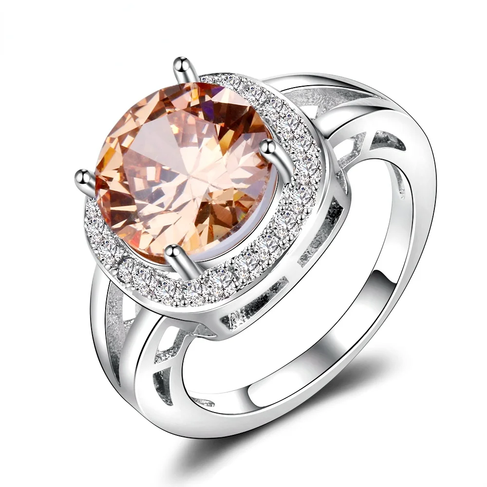 925 Sterling Silver Girls Rings with Champagne Smoky Quartz Ring Round Cut Gemstone Luxury Rings For Women Jewelry
925 Sterling Silver Girls Rings with Champagne Smoky Quartz Ring Round Cut Gemstone Luxury Rings For Women Jewelry