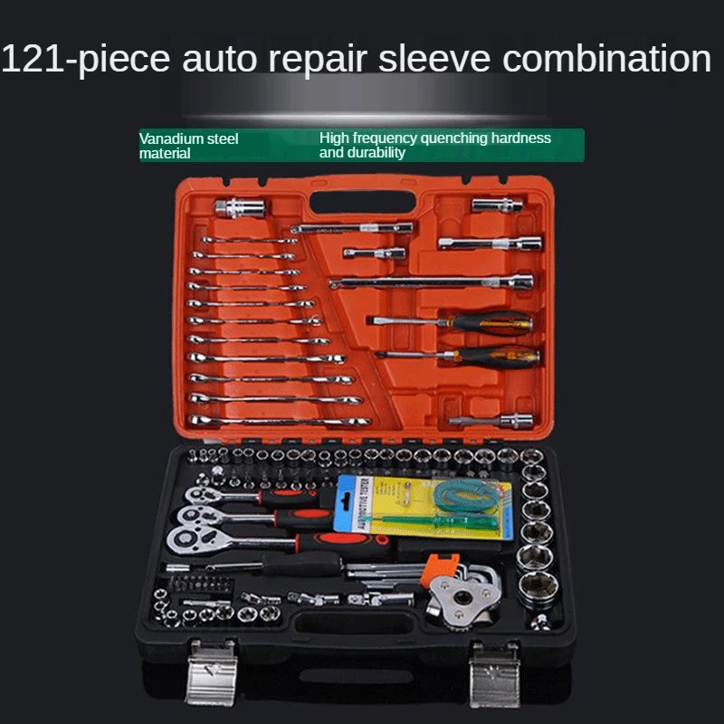 Auto maintenance set 121 pieces socket wrench assembly tools socket wrench hardware tools
Auto maintenance set 121 pieces socket wrench assembly tools socket wrench hardware tools