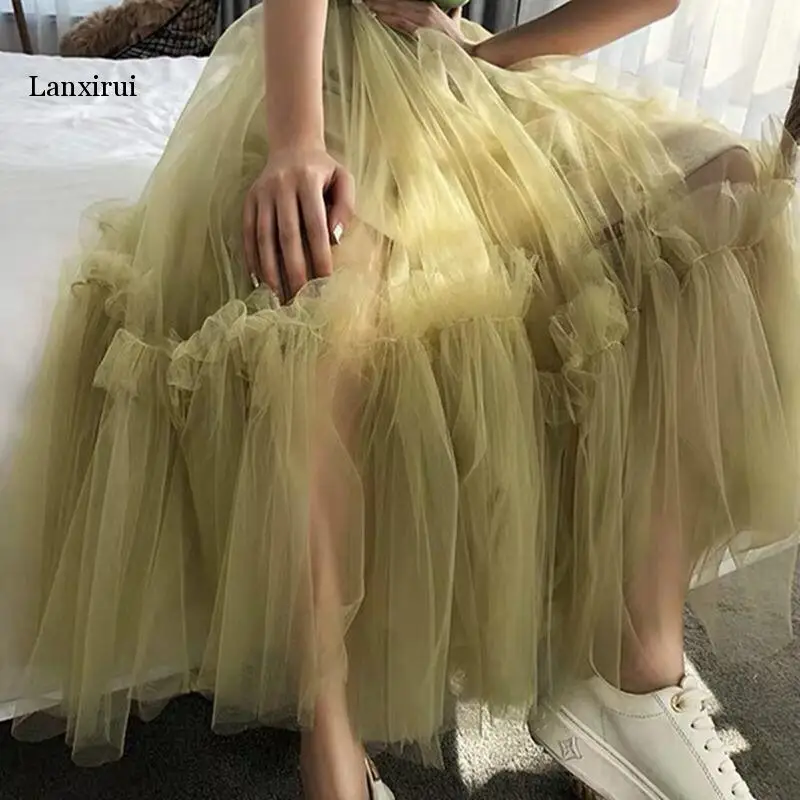 Autumn Winter Vintage Tulle Skirt Women Elastic High Waist Mesh Skirts Long Pleated Tutu Skirt Female Jupe Longue
Autumn Winter Vintage Tulle Skirt Women Elastic High Waist Mesh Skirts Long Pleated Tutu Skirt Female Jupe Longue