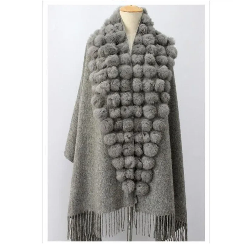 Real Rabbit Fur Poncho Shawl Autumn Winter Scarf Knitted Women Pashmina Lady Hot Ssale S66
Real Rabbit Fur Poncho Shawl Autumn Winter Scarf Knitted Women Pashmina Lady Hot Ssale S66