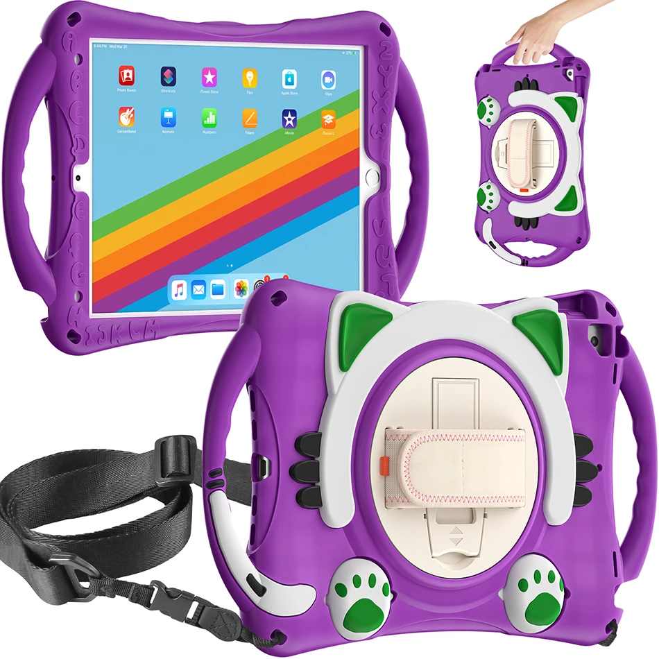 Силиконовый чехол для iPad 10,2, 7, 8, 9, с подставкой, Вращающейся на 360 градусов, чехол с ремешком для iPad Air 3 Pro 10,5
Силиконовый чехол для iPad 10,2, 7, 8, 9, с подставкой, Вращающейся на 360 градусов, чехол с ремешком для iPad Air 3 Pro 10,5