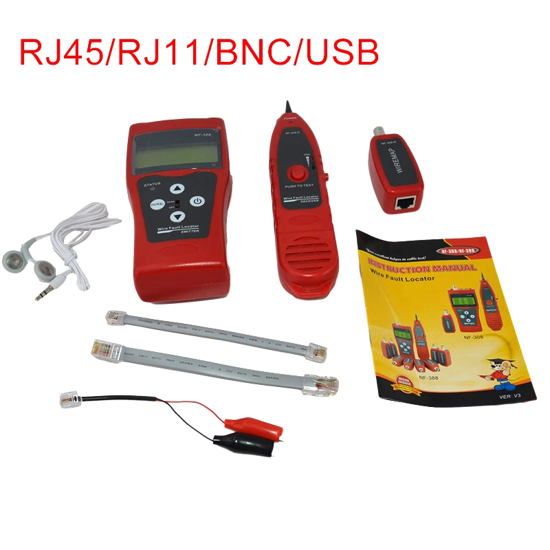NF-308 Line Finder Tester Network Cable Length Phone Checker Locator LCD Display
NF-308 Line Finder Tester Network Cable Length Phone Checker Locator LCD Display