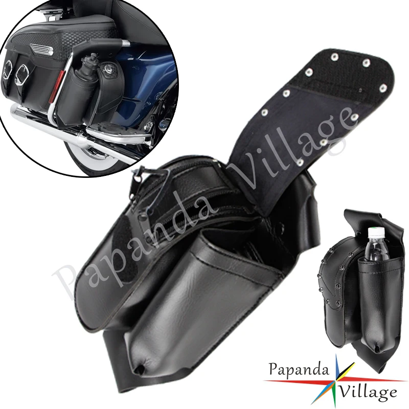 For Harley Road King Electra Glides Road Glides Touring Models Motorcycle PU Leather Guards Crash Bar Bag w/ Water Bottle Holder
For Harley Road King Electra Glides Road Glides Touring Models Motorcycle PU Leather Guards Crash Bar Bag w/ Water Bottle Holder