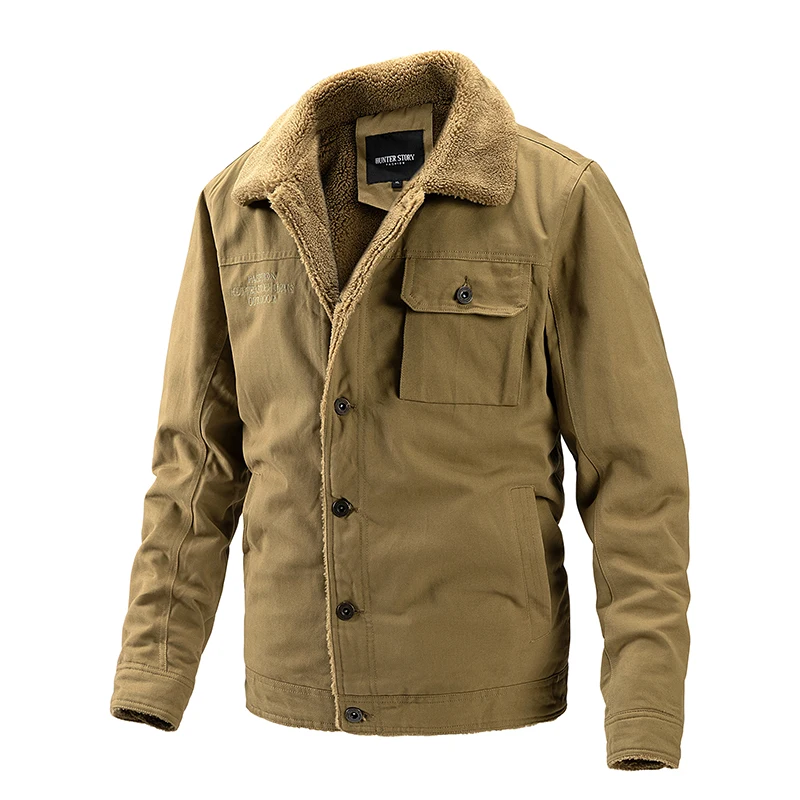 Fashion Plus Velvet Warm Jacket Men Casual Single Breasted Solid Color Mens Jackets Pop Winter High Quality Jackets Male
Fashion Plus Velvet Warm Jacket Men Casual Single Breasted Solid Color Mens Jackets Pop Winter High Quality Jackets Male