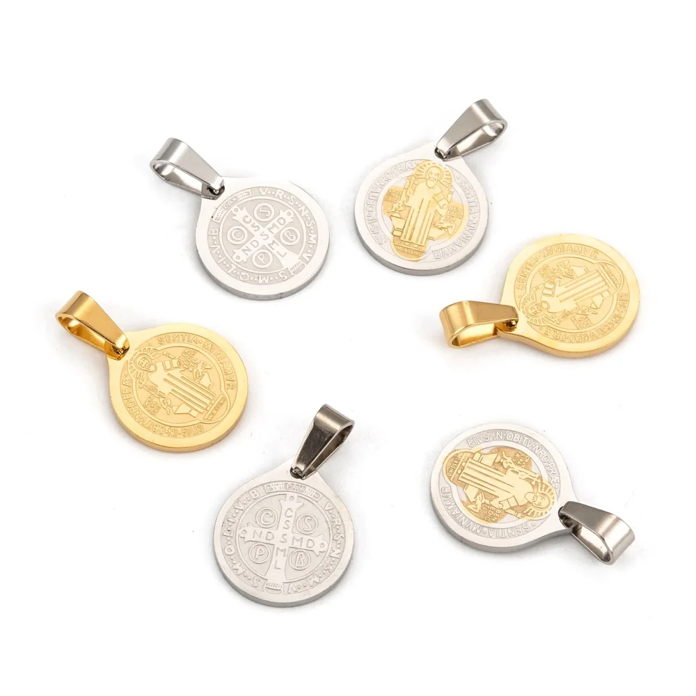 20pcs 304 Stainless Steel Flat Round Pendants for Religion necklace jewelry making Decor accessories Unisex Randomly Mix Color
20pcs 304 Stainless Steel Flat Round Pendants for Religion necklace jewelry making Decor accessories Unisex Randomly Mix Color