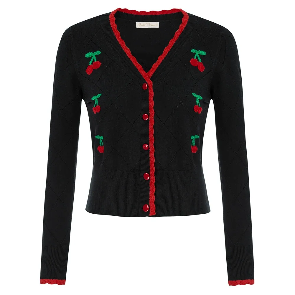 BP Women Contrast Color Cardigan Sweater Long Sleeve V-Neck Cropped Knitwear Long-sleeved V-neck Contrast Jacquard Pattern
BP Women Contrast Color Cardigan Sweater Long Sleeve V-Neck Cropped Knitwear Long-sleeved V-neck Contrast Jacquard Pattern