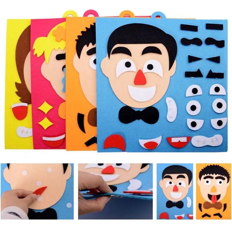 DIY Emotion Change Puzzle Toys Facial Expression Humor Non-woven Children's Handmade Facial Expressions Stickers
DIY Emotion Change Puzzle Toys Facial Expression Humor Non-woven Children's Handmade Facial Expressions Stickers