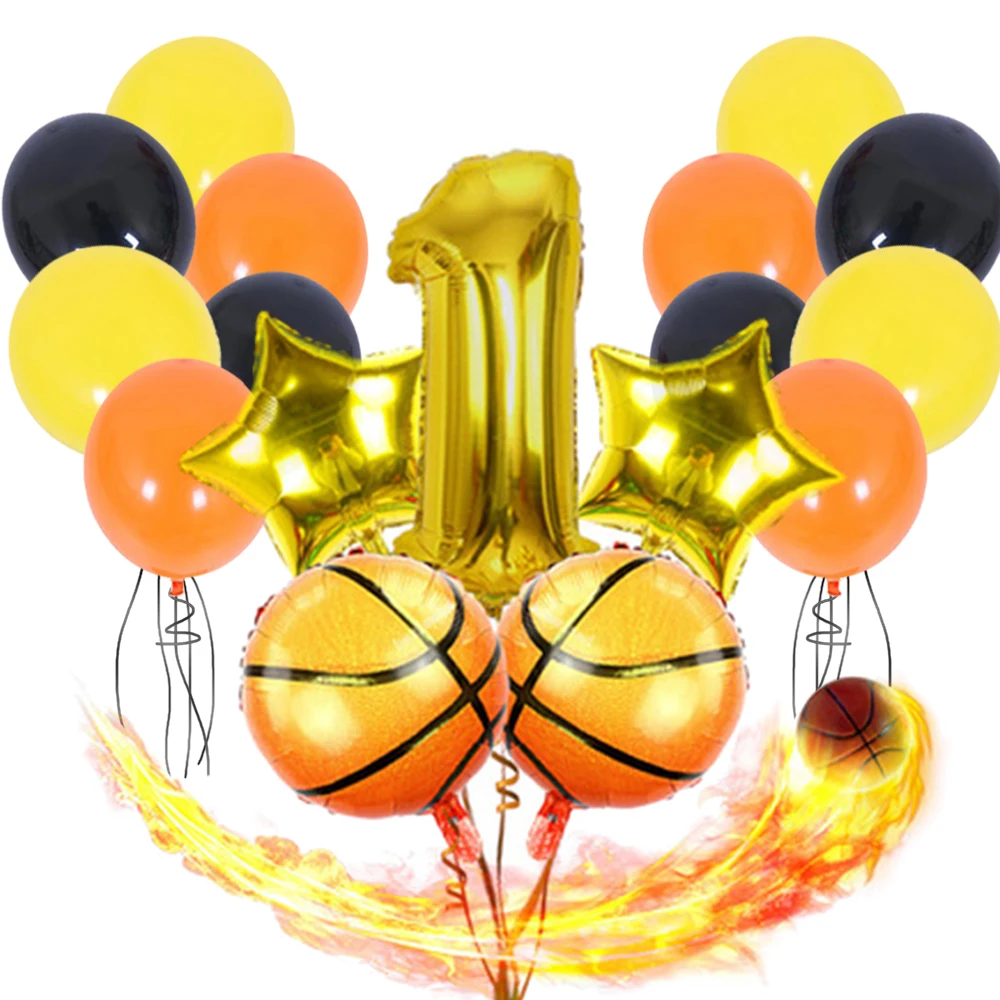 18pcs/set Basketball Balloons Set Orange Black Yellow Latex Balloon Boys Birthday Party Decoration Kids Toys
18pcs/set Basketball Balloons Set Orange Black Yellow Latex Balloon Boys Birthday Party Decoration Kids Toys