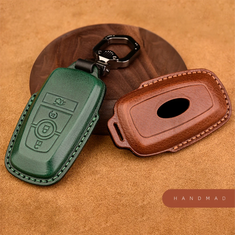 Genuine Leather Key Case Cover For Ford Fusion Mustang Explorer F-150 F-250 F-350 2017 2018 Remote Key Shell Holder Car Styling
Genuine Leather Key Case Cover For Ford Fusion Mustang Explorer F-150 F-250 F-350 2017 2018 Remote Key Shell Holder Car Styling