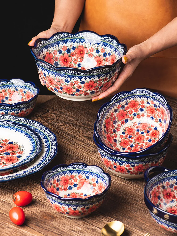 Dish set household Polish tableware ceramic rice bowl salad bowl single creative dish plate double ear soup noodle bowl
Dish set household Polish tableware ceramic rice bowl salad bowl single creative dish plate double ear soup noodle bowl