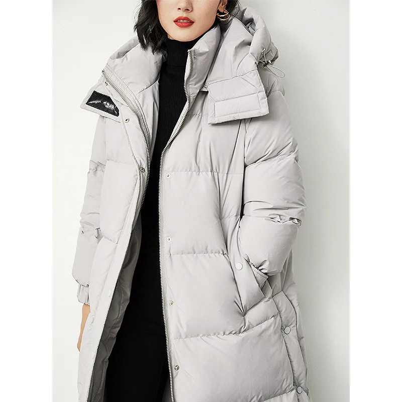 Winter Women silver grey thick Down Jacket White Duck Down Jackets hooded Long Sleeve Warm Coat Parka Female Portable Outwear
Winter Women silver grey thick Down Jacket White Duck Down Jackets hooded Long Sleeve Warm Coat Parka Female Portable Outwear