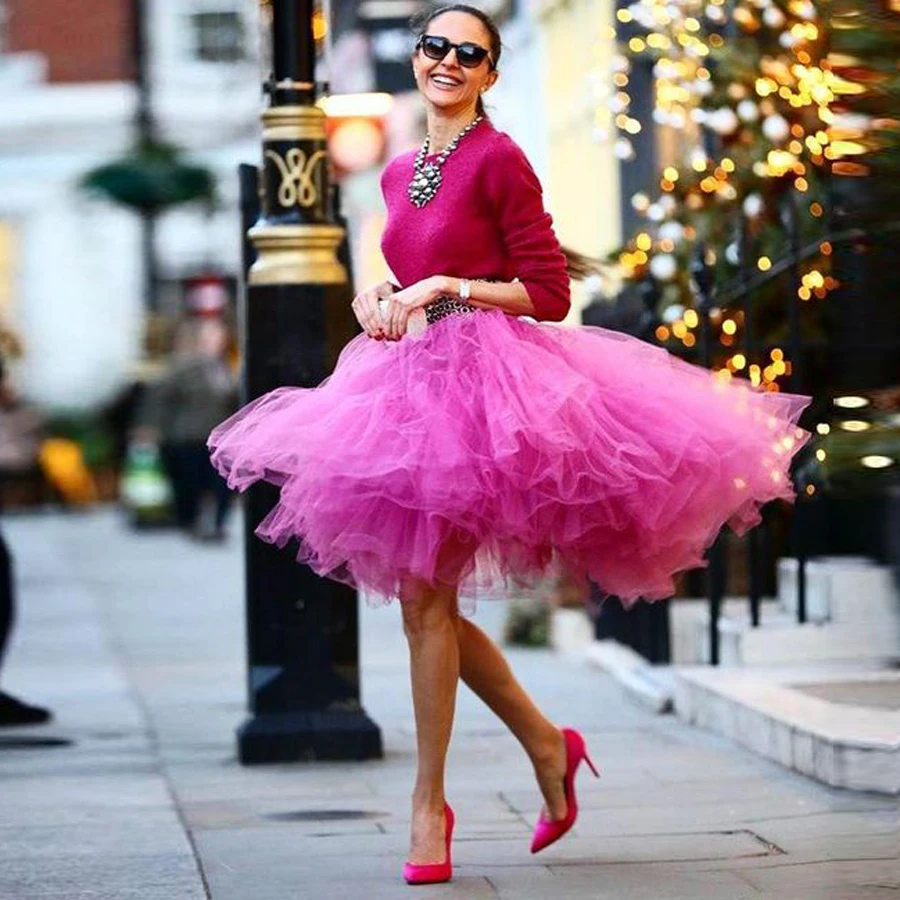 High Street 2020 Puffy Hot Pink Midi Tulle Skirts Women Elastic Knee Length Female Tulle Skirt Custom Made Girl Tutu Skirt
High Street 2020 Puffy Hot Pink Midi Tulle Skirts Women Elastic Knee Length Female Tulle Skirt Custom Made Girl Tutu Skirt