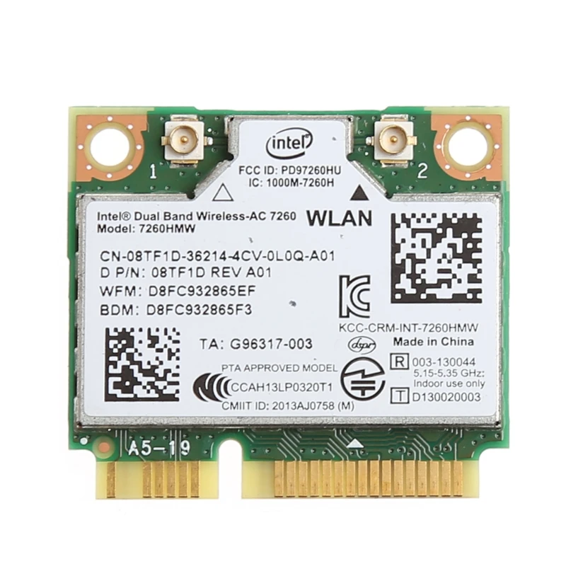 876 м двухдиапазонный 2,4 + 5G Bluetooth-совместимый V4.0 Wi-Fi беспроводной мини PCI-Express карта для Intel 7260 AC DELL 7260HMW CN-08TF1D
876 м двухдиапазонный 2,4 + 5G Bluetooth-совместимый V4.0 Wi-Fi беспроводной мини PCI-Express карта для Intel 7260 AC DELL 7260HMW CN-08TF1D