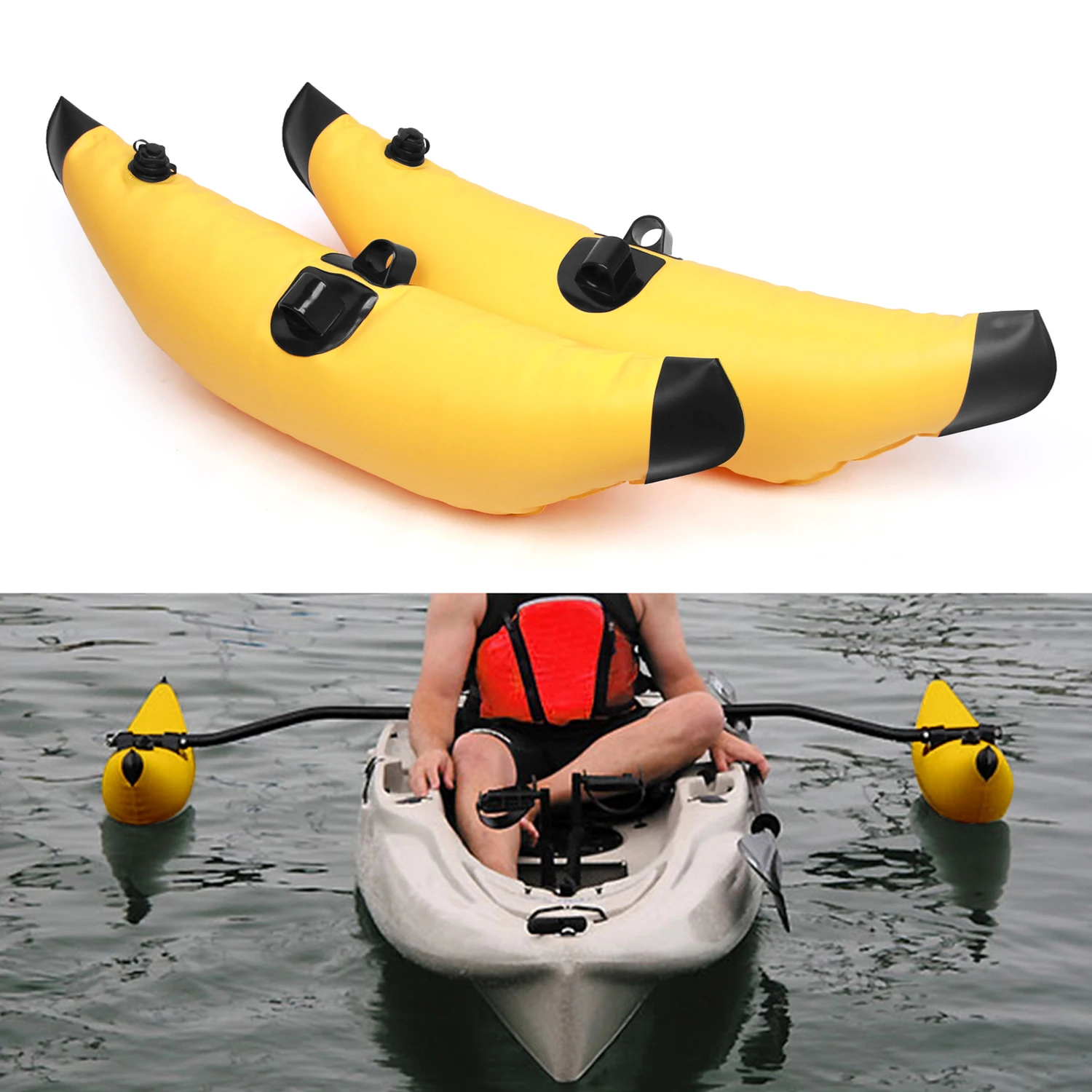 2pcs Kayak PVC Inflatable Outrigger Float Kayak Boat Fishing Standing Float Stabilizer System Kit
2pcs Kayak PVC Inflatable Outrigger Float Kayak Boat Fishing Standing Float Stabilizer System Kit