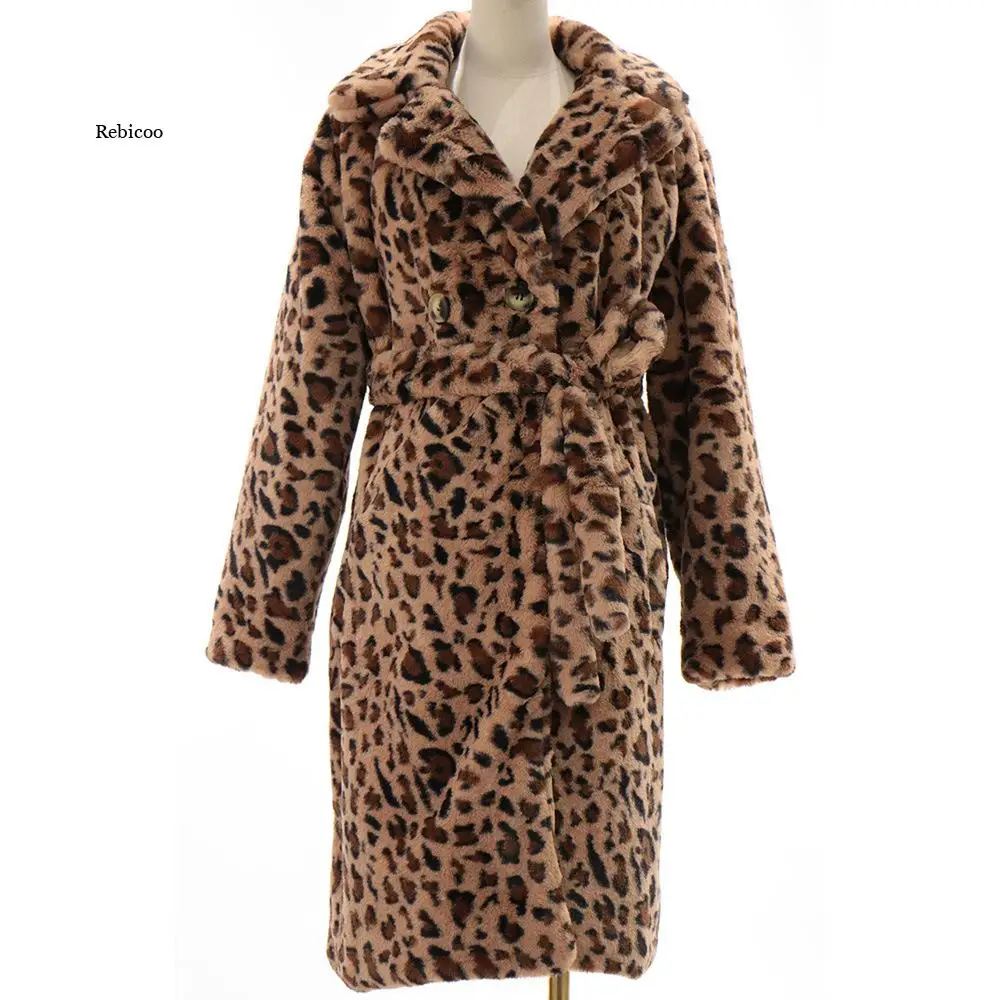 Winter Leopard Furry Coats Womens Loose Warm Faux Fur Lady Jackets Turn Down Collar Plush Coat Korean Fashion New
Winter Leopard Furry Coats Womens Loose Warm Faux Fur Lady Jackets Turn Down Collar Plush Coat Korean Fashion New