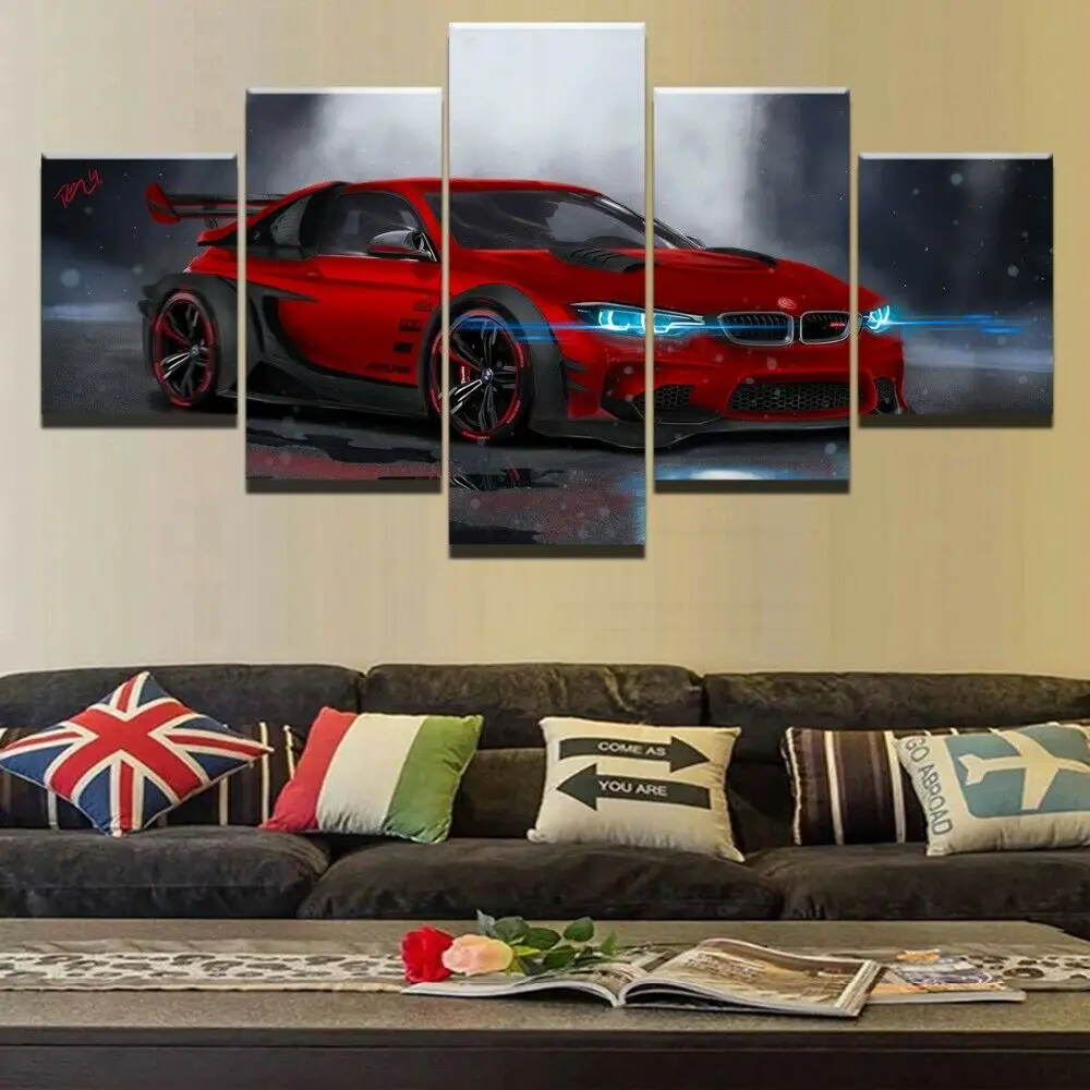 No Framed Canvas 5Pcs Red Super Car Wall Art Posters Picture Home Decor Birthday Gift For Living Room Paintings Decorations
No Framed Canvas 5Pcs Red Super Car Wall Art Posters Picture Home Decor Birthday Gift For Living Room Paintings Decorations