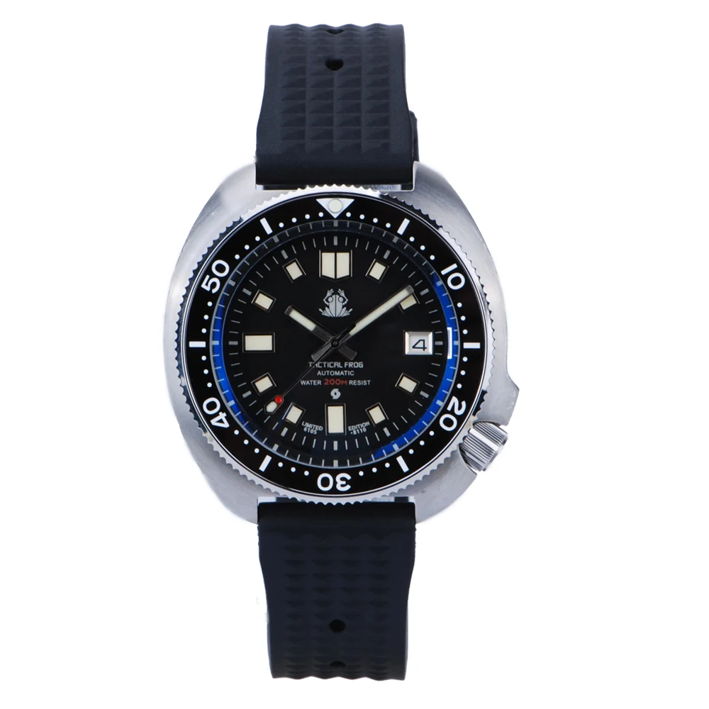 Tactical Frog Men Diver Watch Military Automatic Watches Turtle Mechanical Dive 200M Waterproof C3 Luminous NH35 Sapphire H5
Tactical Frog Men Diver Watch Military Automatic Watches Turtle Mechanical Dive 200M Waterproof C3 Luminous NH35 Sapphire H5