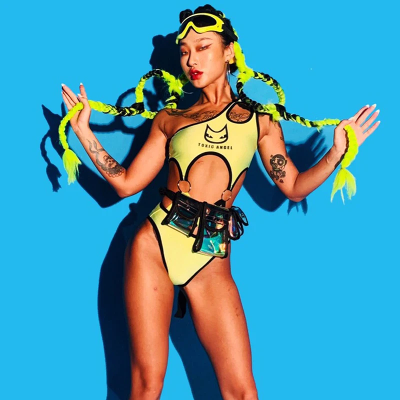 New Nightclub Bar Female Singer GoGo Costume Sexy Fluorescent Yellow Bodysuit Jazz Dance Costumes Party Carnival Outfits DWY4097
New Nightclub Bar Female Singer GoGo Costume Sexy Fluorescent Yellow Bodysuit Jazz Dance Costumes Party Carnival Outfits DWY4097