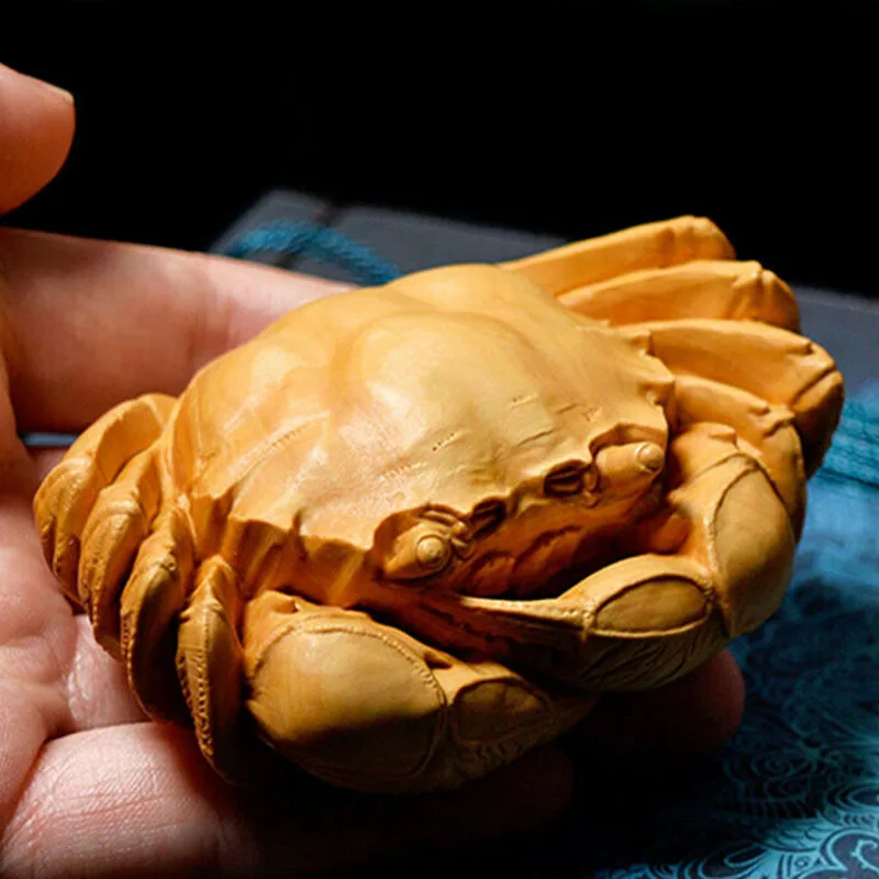 7.8*5.5*3.2 CM Hand Carved Boxwood Figurine :Vivid Crab Animal Statue Home Decor- JX022
7.8*5.5*3.2 CM Hand Carved Boxwood Figurine :Vivid Crab Animal Statue Home Decor- JX022