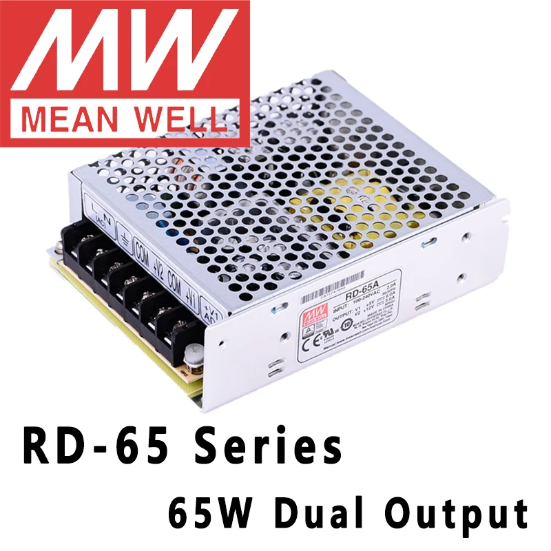 Mean Well RD-65 двойной выходной импульсный источник питания meanwell AC/DC 65 Вт 5 в 12 В 24 В
Mean Well RD-65 двойной выходной импульсный источник питания meanwell AC/DC 65 Вт 5 в 12 В 24 В