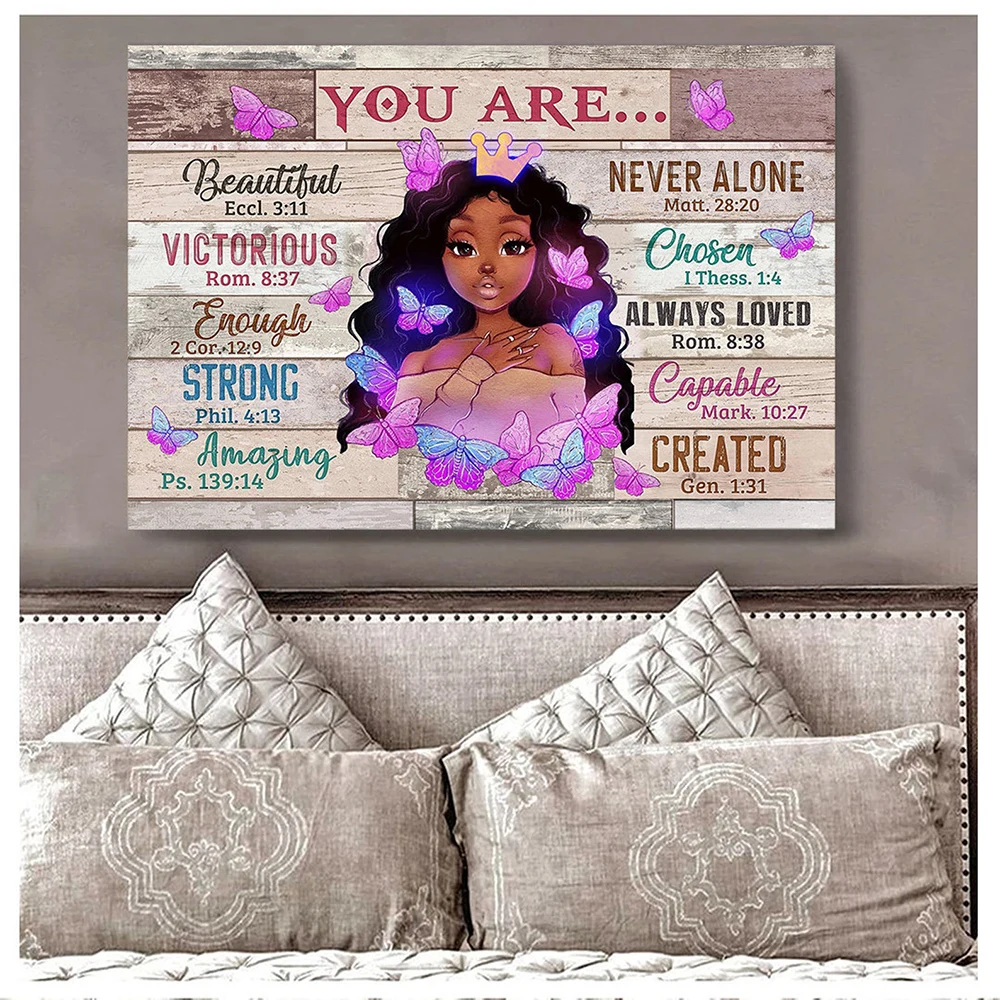 Black Girl You Are Beautiful Canvas Painting African American Girl Posters And Prints Abstract Wall Art Pictures Room Home Decor
Black Girl You Are Beautiful Canvas Painting African American Girl Posters And Prints Abstract Wall Art Pictures Room Home Decor