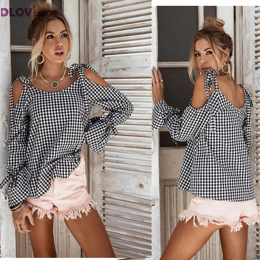 NEW Fashion Shirts Women Off Shoulder Long Sleeve Pullover Casual Top Female Shirt Plaid Summer Ladies Shirts Polo Womens Shirt
NEW Fashion Shirts Women Off Shoulder Long Sleeve Pullover Casual Top Female Shirt Plaid Summer Ladies Shirts Polo Womens Shirt