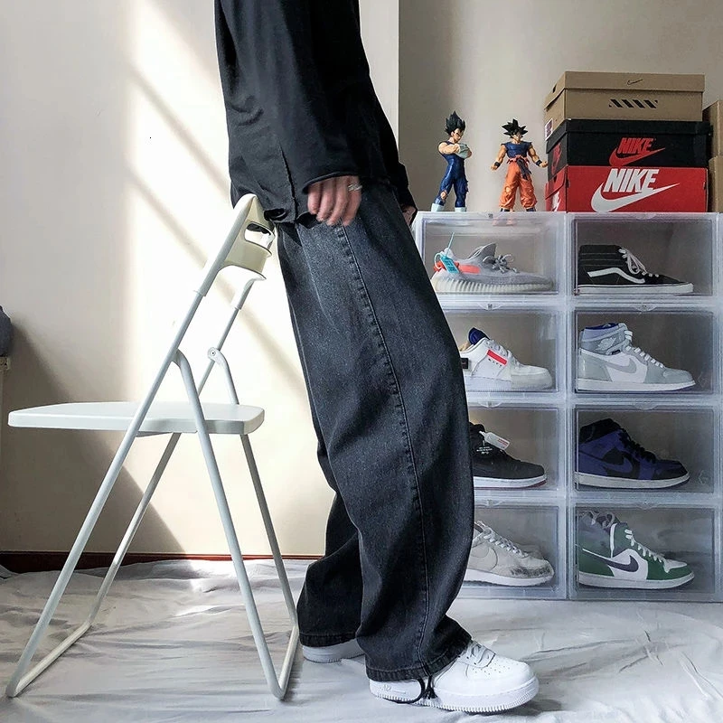 Men's New Loose Blue Straight Pants Solid Casual Homme Black Baggy Jeans Pocket Biker Denim Trousers Male Autumn Vaqueros
Men's New Loose Blue Straight Pants Solid Casual Homme Black Baggy Jeans Pocket Biker Denim Trousers Male Autumn Vaqueros