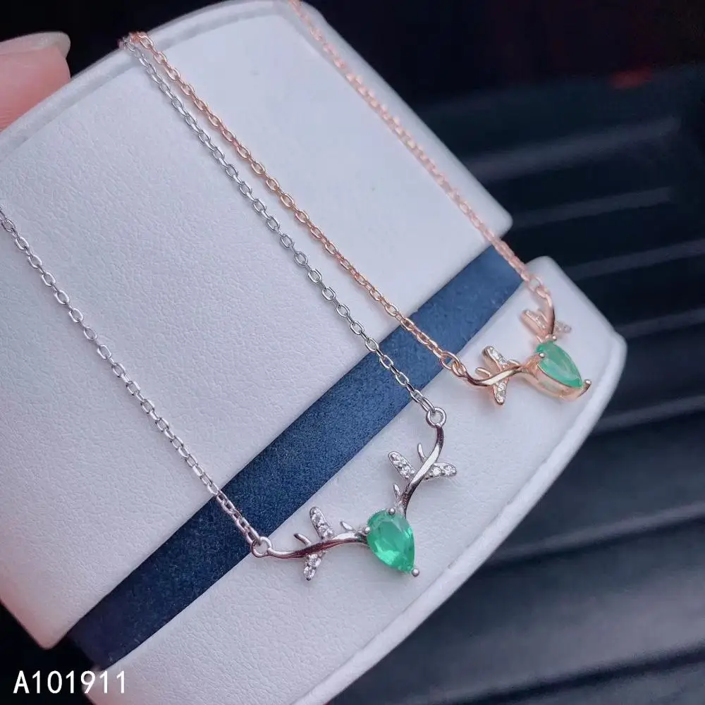 KJJEAXCMY fine jewelry natural Emerald 925 sterling silver women pendant necklace chain support test popular
KJJEAXCMY fine jewelry natural Emerald 925 sterling silver women pendant necklace chain support test popular