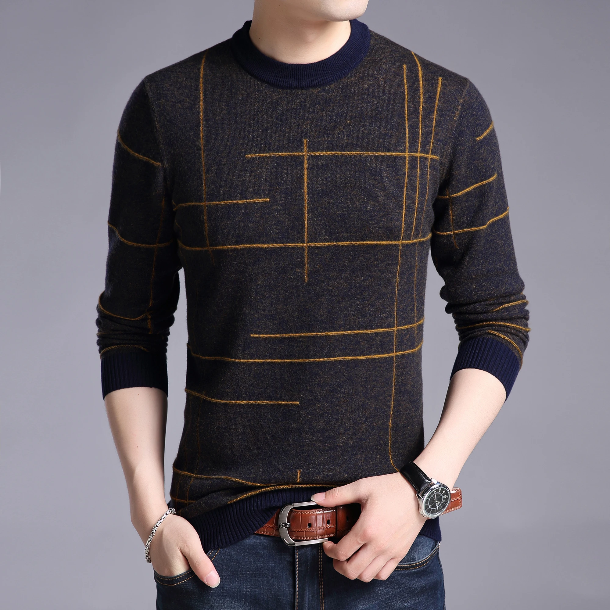 Man Leisure Jersey Jumper Autumn Casual Slim Stripes Sweater Long Sleeve Male Sweater Knit Clothes Long Sleeved
Man Leisure Jersey Jumper Autumn Casual Slim Stripes Sweater Long Sleeve Male Sweater Knit Clothes Long Sleeved