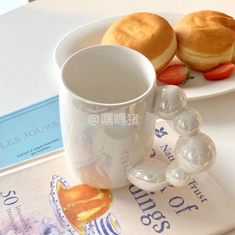 Candied Haws Handle Mug Pearlescent Colorful Mug Rotating Ball Handle Coffee Cup Colored Ceramic Mug Porcelain Tea Cup 380ml
Candied Haws Handle Mug Pearlescent Colorful Mug Rotating Ball Handle Coffee Cup Colored Ceramic Mug Porcelain Tea Cup 380ml