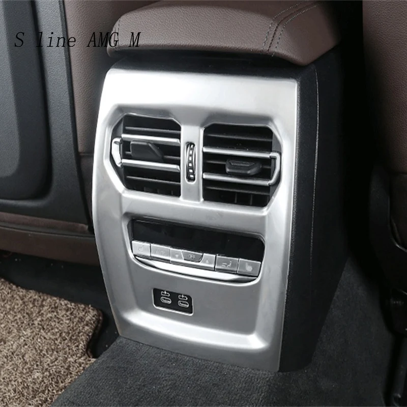 Car styling Rear air conditioning vent decorative frame outlet trim strip Covers stickers for BMW 3 Series G20 G28 Accessories
Car styling Rear air conditioning vent decorative frame outlet trim strip Covers stickers for BMW 3 Series G20 G28 Accessories