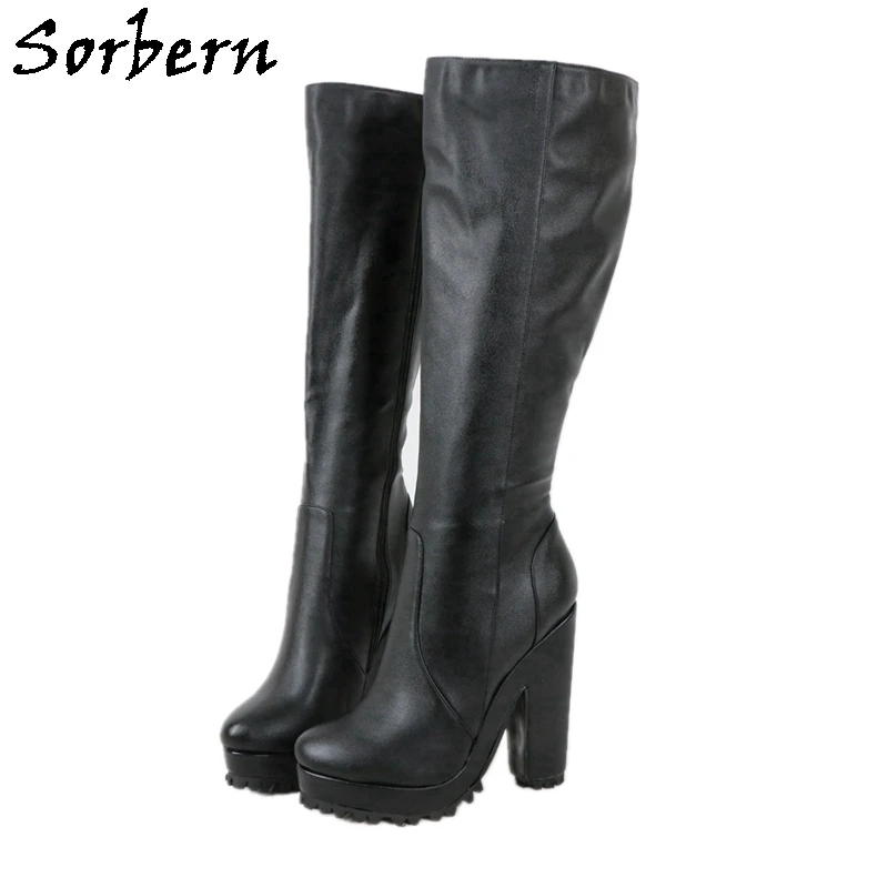 Sorbern Unisex Knee High Boots Women Unisex Style Black Matt Block Heels Wide Fit Calf Boots Winter Styles Plus Size 15 16
Sorbern Unisex Knee High Boots Women Unisex Style Black Matt Block Heels Wide Fit Calf Boots Winter Styles Plus Size 15 16