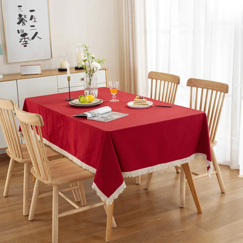 Nordic Style Cotton Table Cloth Red Rectangle Dining Table Cover Xmas Party Decor Tablecloth Tassal Green New Year's Decor
Nordic Style Cotton Table Cloth Red Rectangle Dining Table Cover Xmas Party Decor Tablecloth Tassal Green New Year's Decor