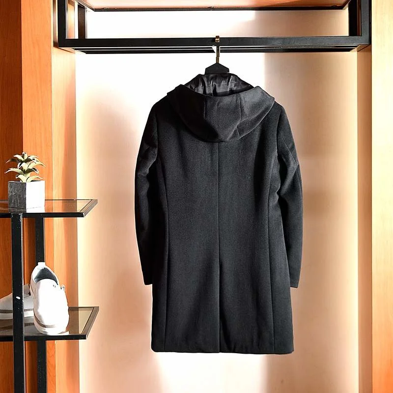 Mens Fashion Vintage Wool Coat Long Loose Hip Hop Turn Down Collar Pockets Hat Single Breasted Winter Warm Trench Outerwear
Mens Fashion Vintage Wool Coat Long Loose Hip Hop Turn Down Collar Pockets Hat Single Breasted Winter Warm Trench Outerwear