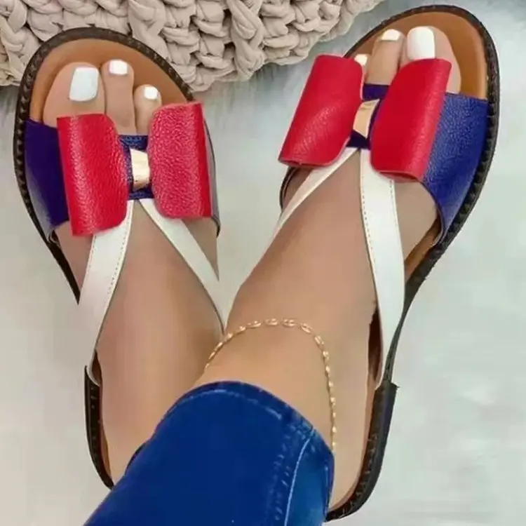 Women's Sandals Flat bow Summer Color matching Comfortable Female Beach Shoes Chunky Sandals For Woman Non-Slip Shoes Large size
Women's Sandals Flat bow Summer Color matching Comfortable Female Beach Shoes Chunky Sandals For Woman Non-Slip Shoes Large size