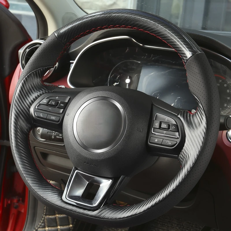 Suitable for MG3 5 6 7 HS GS MG3 ZS EZS Hand-sewn leather steering wheel cover Carbon fiber grip cover
Suitable for MG3 5 6 7 HS GS MG3 ZS EZS Hand-sewn leather steering wheel cover Carbon fiber grip cover